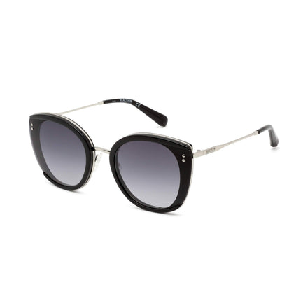 Kenneth Cole Reaction Women's Sunglasses - Shiny Black/Silver Cat Eye | KC2943 01B ,