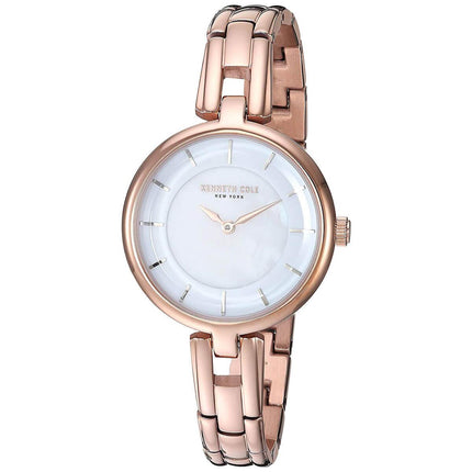 Kenneth Cole Women's Quartz Watch - Classic MOP Dial Rose Gold Bracelet | KC50203002 ,