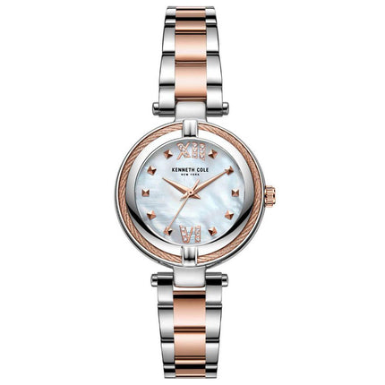 Kenneth Cole Women's Quartz Watch - Classic MOP Dial Two Tone Bracelet | KC51052002 ,