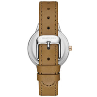 Kenneth Cole Women's Quartz Watch - Classic Silver Dial Brown Strap | KC50795002 ,