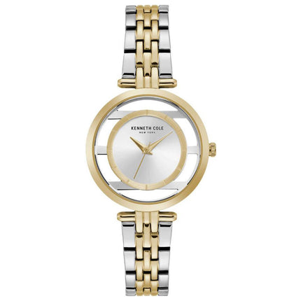 Kenneth Cole Women's Quartz Watch - Transparent Dial Two Tone Bracelet | KC50922002 ,