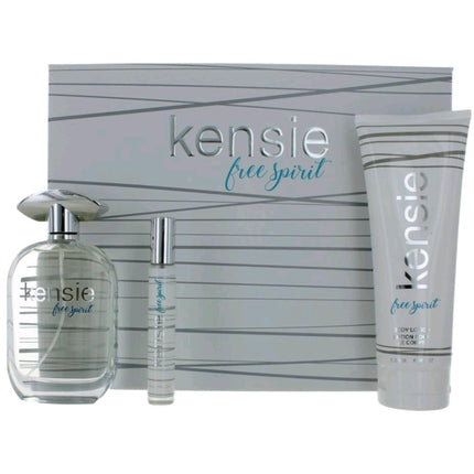 Kensie Women's Gift Set - Free Spirit EDP, Travel Spray and Body Lotion, 3 Piece ,