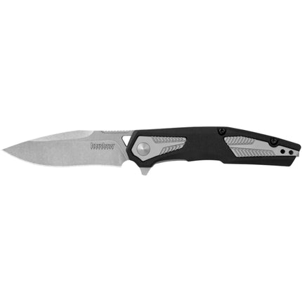 Kershaw Flipper Knife - Tremolo Silver and Black Glass-Filled Nylon Handle | 1390 ,