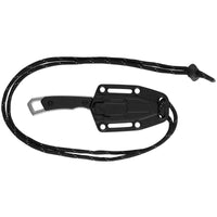 Kershaw Neck Knife - Brace Drop Point Fixed Blade Silver and Black Handle | KW2085 ,