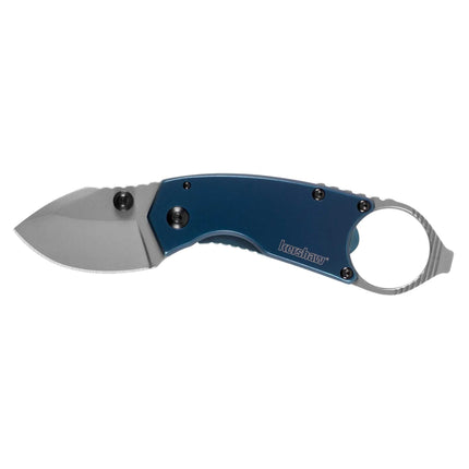 Kershaw Pocket Knife - Antic Drop Point Steel Blade Frame Lock Blue Handle | KW8710 ,