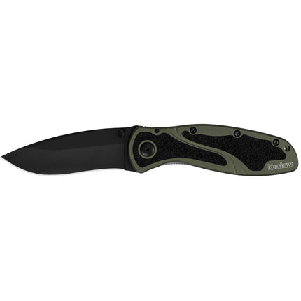 Kershaw Pocket Knife - Blur Drop Point with Recurve Blade Assisted | KW1670OLBLK ,