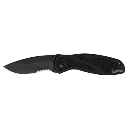 Kershaw Pocket Knife - Blur Partially Serrated Blade Inset Liner Lock | KW1670BLKST ,