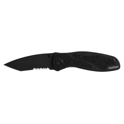 Kershaw Pocket Knife - Blur Serrated Tanto Steel Blade Inset Liner Lock | KW1670TBLKST ,