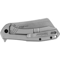 Kershaw Pocket Knife - Bracket Black Handle Plain Edge Cleaver Blade Frame lock | 3455 ,