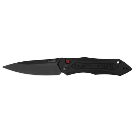 Kershaw Pocket Knife - Launch 6 Drop Point Plain Edge Black Handle Blade | KW7800BLK ,