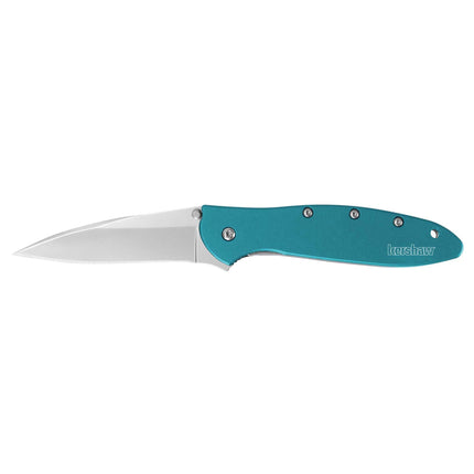 Kershaw Pocket Knife - Leek Drop Point Blade Teal Handle Everyday | KW1660TEAL ,