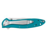 Kershaw Pocket Knife - Leek Drop Point Blade Teal Handle Everyday | KW1660TEAL ,