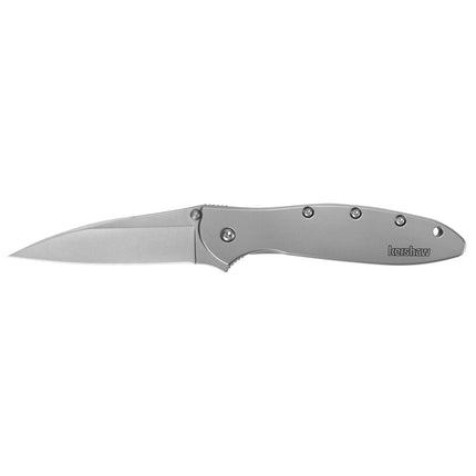 Kershaw Pocket Knife - Leek Drop Point Plain Edge Steel Blade Frame Lock | KW1660 ,