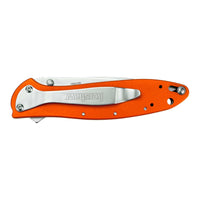 Kershaw Pocket Knife - Leek Drop Point with Orange Handle and Liner Lock | KW1660OR ,