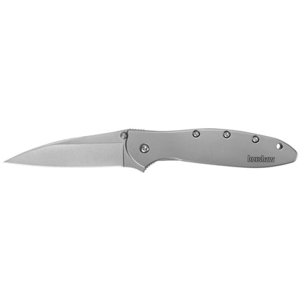 Kershaw Pocket Knife - Leek Silver Stainless Steel Handle with Frame Lock | KW1660R ,