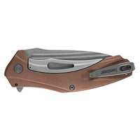 Kershaw Pocket Knife - Natrix XL CU Drop Point Plain Edge Steel Blade | KW7008CU ,
