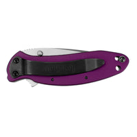 Kershaw Pocket Knife - Scallion Drop Point Blade with Inset Liner Lock | KW1620PUR ,