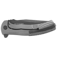 Kershaw Pocket Knife - Seguin Drop Point Plain Edge Steel Blade Frame Lock | KW3490 ,