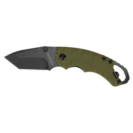 Kershaw Pocket Knife - Shuffle II American Tanto Blade Olive Handle | KW8750TOLBW ,