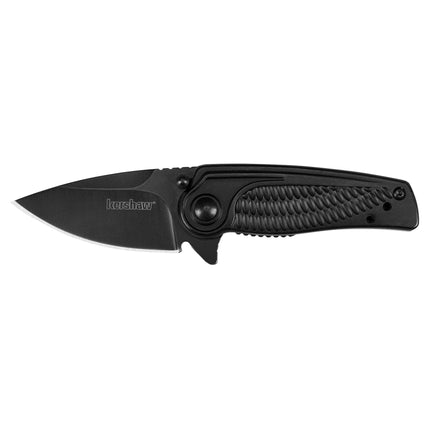 Kershaw Pocket Knife - Spoke Drop Point Plain Edge Blade with Liner Lock | KW1313BLK ,