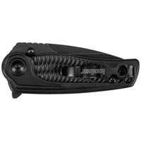 Kershaw Pocket Knife - Spoke Drop Point Plain Edge Blade with Liner Lock | KW1313BLK ,