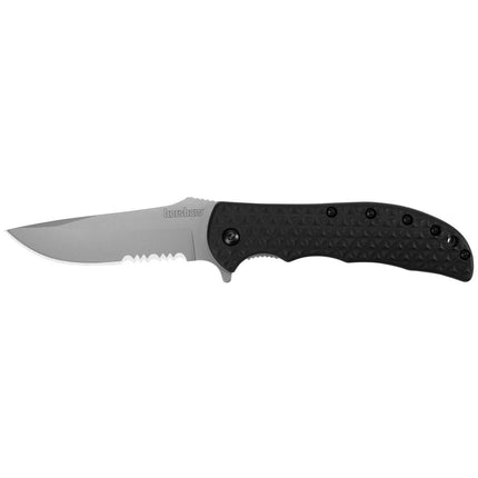 Kershaw Pocket Knife - Volt II Partially Serrated Edge Blade Black Handle | KW3650ST ,
