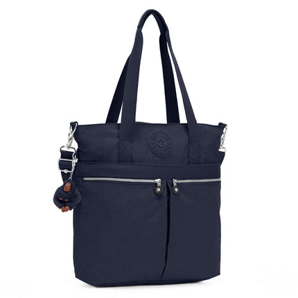 Kipling Women's Pammie True Blue Crinkle Nylon Shoulder Tote | TM5369-414 ,
