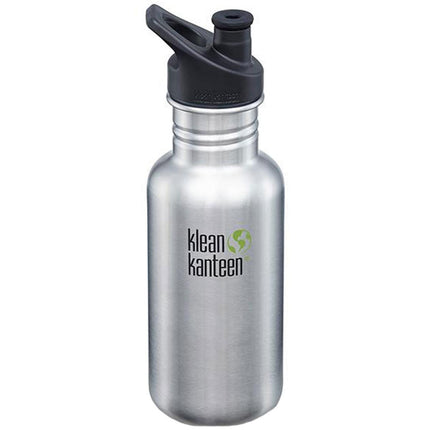 Klean Kanteen Bottle - Classic Brushed Stainless with Sport Cap 3.0, 18oz | 1003075 ,