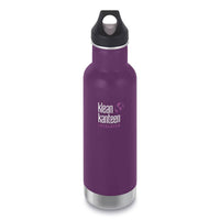 Klean Kanteen Bottle - Classic Insulated Stainless Steel with Loop Cap, 20oz ,