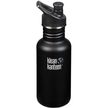 Klean Kanteen Bottle - Classic Shale Black with Sport Cap 3.0, 18oz | 1003076 ,