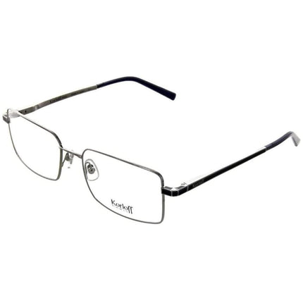 Korloff Women's Eyeglasses - Silver Metal Rectangular Frame Demo Lens | KORLOFF K004 3 ,