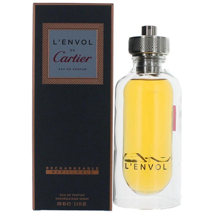 L'Envol by Cartier, 3.3 oz Refillable Eau De Parfum Spray for Men ,