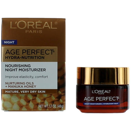 L'Oreal Women's Night Moisturizer - Age Perfect Hydra-Nutrition Nourishing, 1.7 oz ,