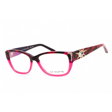 La Matta Men's Eyeglasses - Pink/Black Plastic Rectangular Shape Frame | LMV3138 03-09 ,