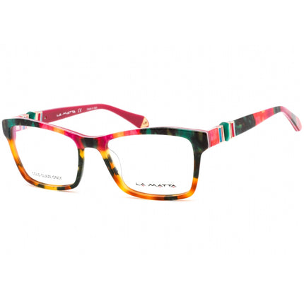 La Matta Women's Eyeglasses - Clear Demo Lens Multicolor Rectangular | LMV3242 01-09 ,