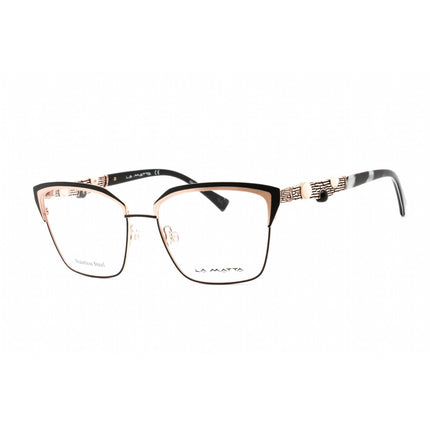 La Matta Women's Eyeglasses - Full Rim Cat Eye Black/Gold Metal Frame | LMV3305 C2 ,
