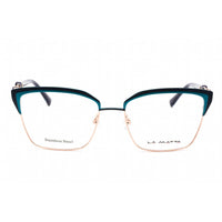 La Matta Women's Eyeglasses - Full Rim Cat Eye Gold/Turquoise Metal Frame | LMV3305 C3 ,