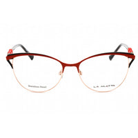 La Matta Women's Eyeglasses - Full Rim Cat Eye Red and Gold Metal Frame | LMV3308 C3 ,