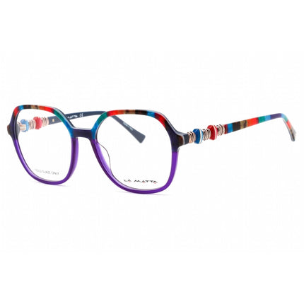La Matta Women's Eyeglasses - Full Rim Square Violet/Multicolor Frame | LMV3309 C1 ,