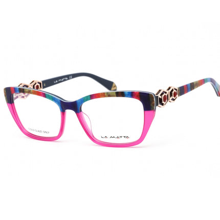 La Matta Women's Eyeglasses - Multicolor/Pink Cat Eye Plastic Frame | LMV3247 03-09 ,