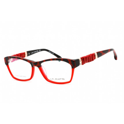 La Matta Women's Eyeglasses - Red/Havana Plastic Cat Eye Shape Frame | LMV3175 02-09 ,