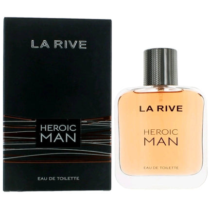 La Rive Men's Eau De Toilette Spray - Heroic Man Spices, Warm Woods, Amber, 3.4 oz ,