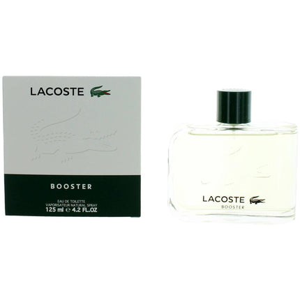 Lacoste Men's EDT Spray - Booster Vetiver, Sandalwood and Cedar Base Notes, 4.2 oz ,