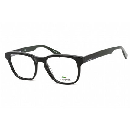 Lacoste Men's Eyeglasses - Clear Demo Lens Black Plastic Square Frame | L2909 001 ,