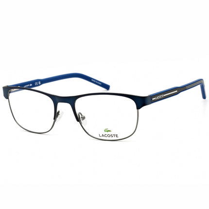 Lacoste Men's Eyeglasses - Clear Demo Lens Blue Matte Rectangular Frame | L2270 424 ,