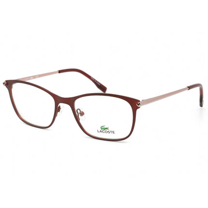 Lacoste Men's Eyeglasses - Clear Demo Lens Burgundy/Rose Metal Frame | L2276 604 ,