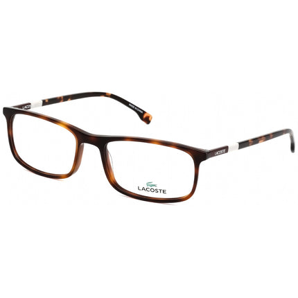 Lacoste Men's Eyeglasses - Clear Demo Lens Havana Rectangular Frame | L2808 214 ,