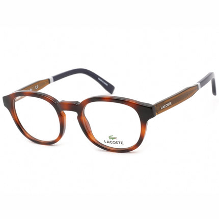 Lacoste Men's Eyeglasses - Clear Demo Lens Havana Round Full Rim Frame | L2891 230 ,