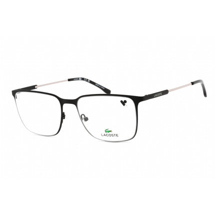 Lacoste Men's Eyeglasses - Clear Demo Lens Matte Black Rectangular Frame | L2287 002 ,