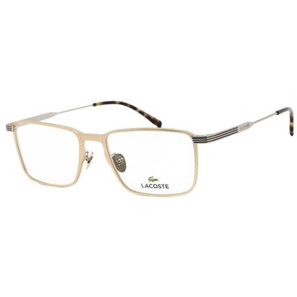 Lacoste Men's Eyeglasses - Clear Demo Lens Semi Matte Gold Metal Frame | L2285E 714 ,
